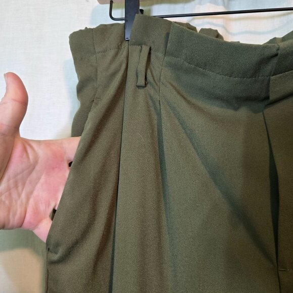 a new day pants womens XL olive green wide-leg high-waisted business casual - Picture 4 of 8